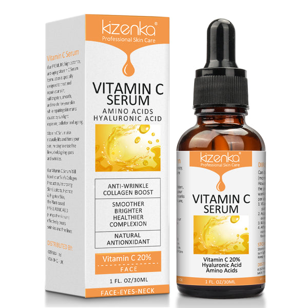 Kizenka Vitamin C Serum with Hyaluronic Acid for Face and Body - Kizenka